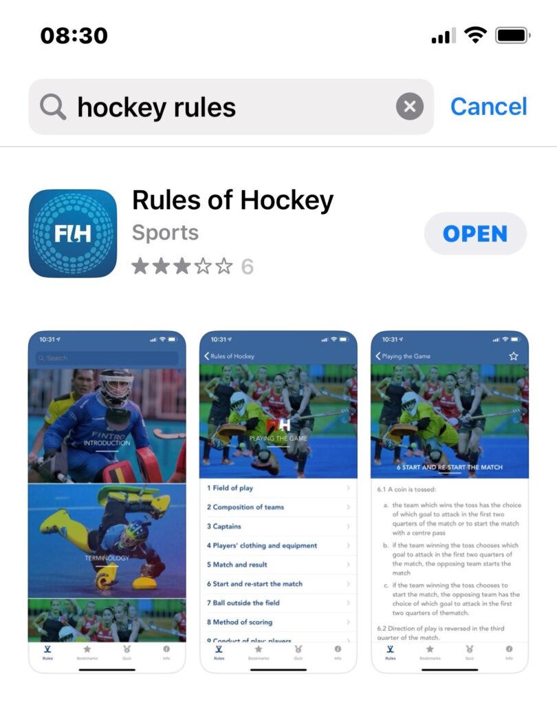 Rules of hockey